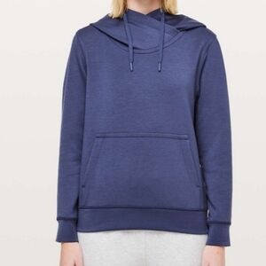 Lululemon City Sleek Relaxed Fit Hoodie LW3BL2S in Gatsby Blue Size 4